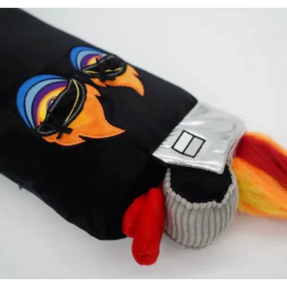 Dazed Society Litty‎ Lighter Plush Toy Pillow Black Flame Fire Character